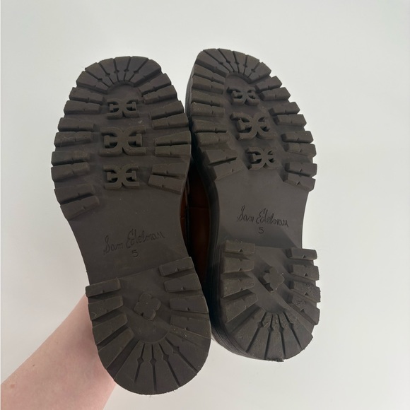 Sam Edelman Laurs Brown Lug-Sole Leather Loafer - Picture 7 of 10